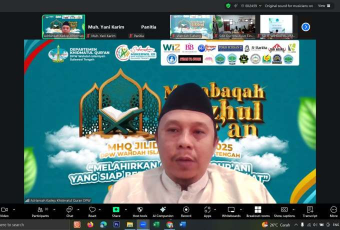 Bina Generasi Qur’ani, Wahdah Islamiyah Sulteng Gelar MHQ Jilid II 2025