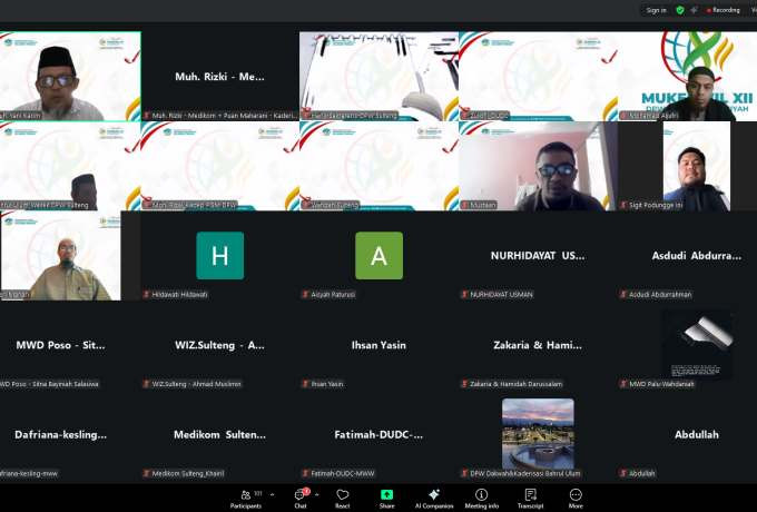 Pra Mukerwil XII Wahdah Islamiyah Sulteng Tekankan Arah Program Menuju Visi 2030